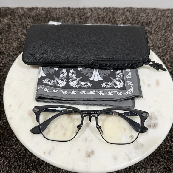 Chrome Hearts Vertical Smile II Black/Silver Glasses